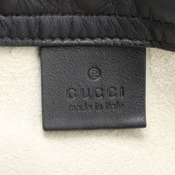 Gucci GG Logo Drawstring Leather Backpack White - Picture 8 of 11